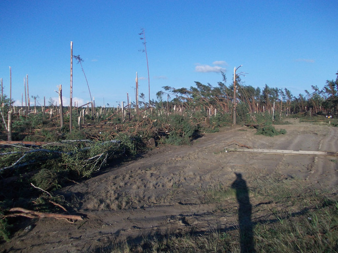 Widok jak po bombardowaniu ZDJĘCIA