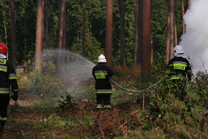 Strażacy podłożyli ogień... GALERIA ZDJĘĆ