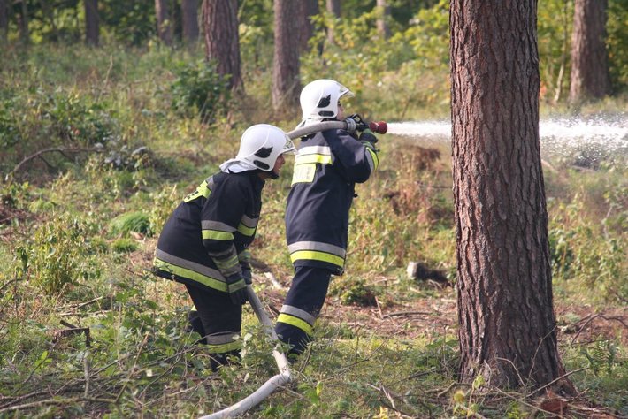 Strażacy podłożyli ogień... GALERIA ZDJĘĆ