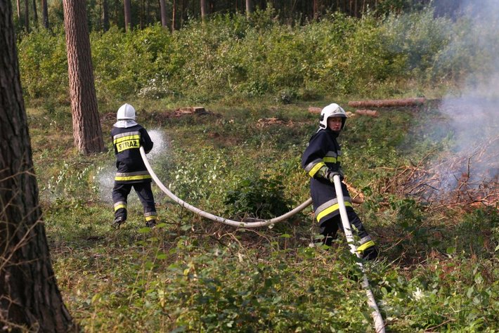 Strażacy podłożyli ogień... GALERIA ZDJĘĆ