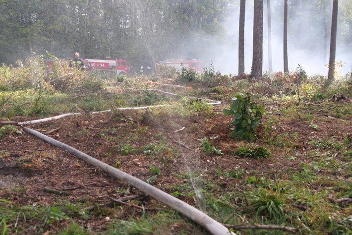 Strażacy podłożyli ogień... GALERIA ZDJĘĆ