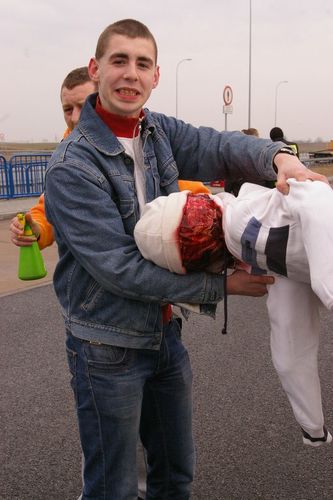 Ogromna kraksa na autostradzie