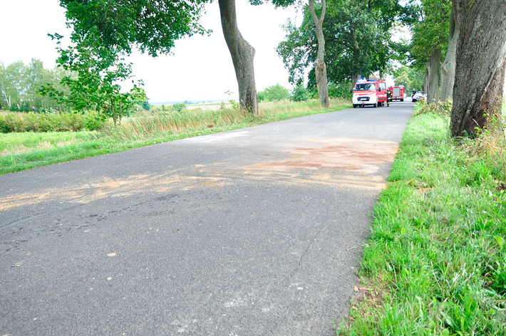 Rozstrzaskane auto za Gostycynem ZDJĘCIA