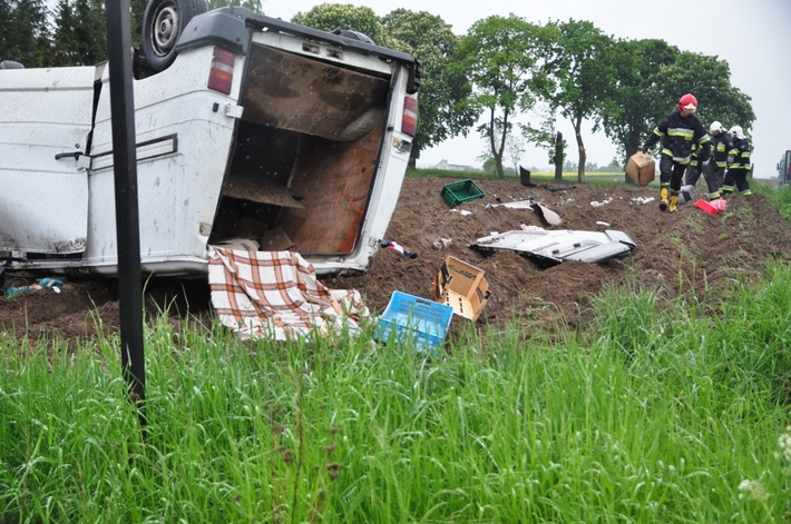 Wypadek na trasie Tuchola-Gostycyn - ZDJĘCIA