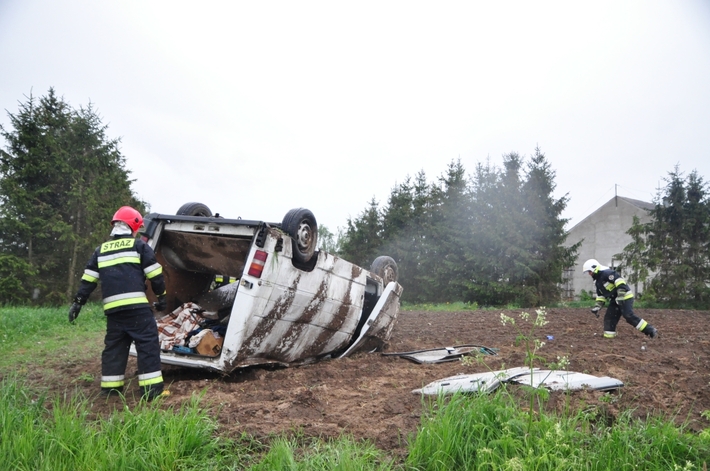Wypadek na trasie Tuchola-Gostycyn - ZDJĘCIA