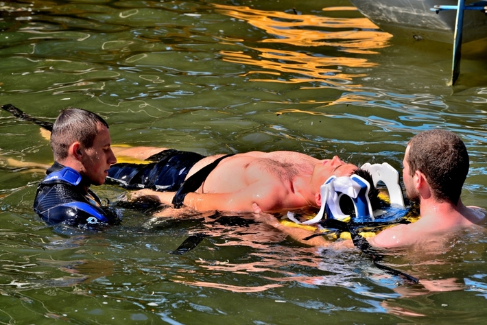 Cekcyn: Ćwiczenia ratowników WOPR i OSP - ZDJĘCIA