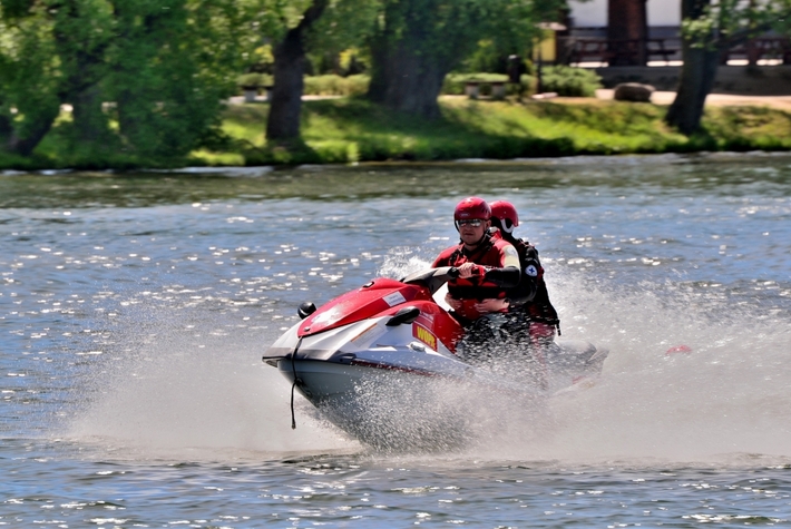 Cekcyn: Ćwiczenia ratowników WOPR i OSP - ZDJĘCIA