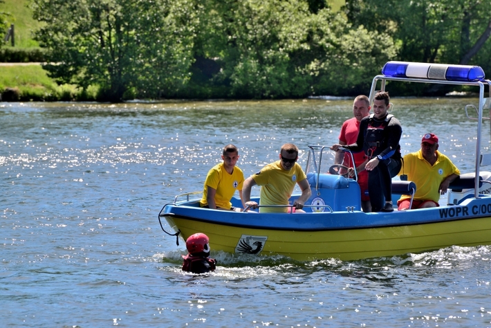Cekcyn: Ćwiczenia ratowników WOPR i OSP - ZDJĘCIA