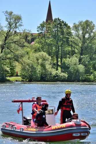 Cekcyn: Ćwiczenia ratowników WOPR i OSP - ZDJĘCIA