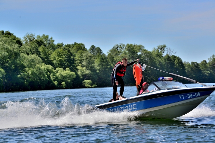 Cekcyn: Ćwiczenia ratowników WOPR i OSP - ZDJĘCIA