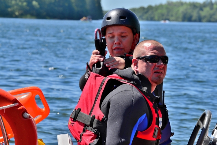 Cekcyn: Ćwiczenia ratowników WOPR i OSP - ZDJĘCIA