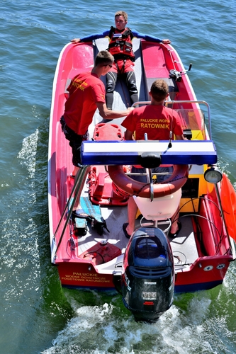 Cekcyn: Ćwiczenia ratowników WOPR i OSP - ZDJĘCIA