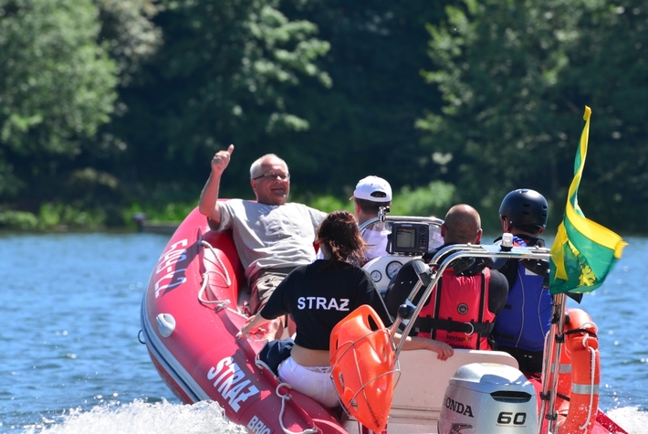Cekcyn: Ćwiczenia ratowników WOPR i OSP - ZDJĘCIA