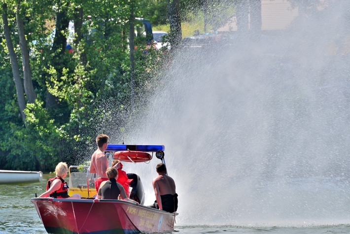 Cekcyn: Ćwiczenia ratowników WOPR i OSP - ZDJĘCIA