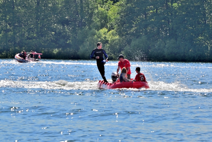 Cekcyn: Ćwiczenia ratowników WOPR i OSP - ZDJĘCIA