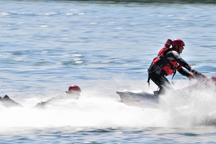 Cekcyn: Ćwiczenia ratowników WOPR i OSP - ZDJĘCIA