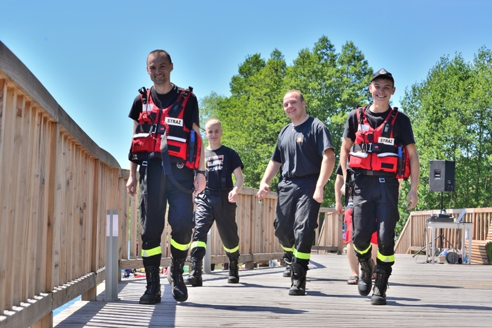 Cekcyn: Ćwiczenia ratowników WOPR i OSP - ZDJĘCIA