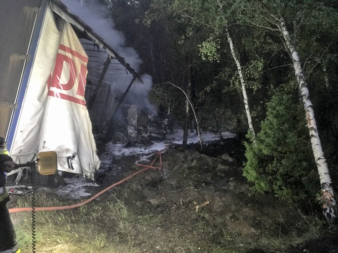 Wypadek pomiędzy Lubiewicami a Rykowiskiem - ZDJĘCIA