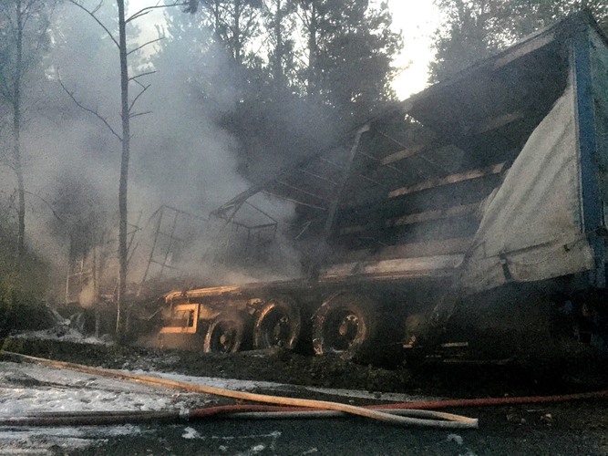 Wypadek pomiędzy Lubiewicami a Rykowiskiem - ZDJĘCIA