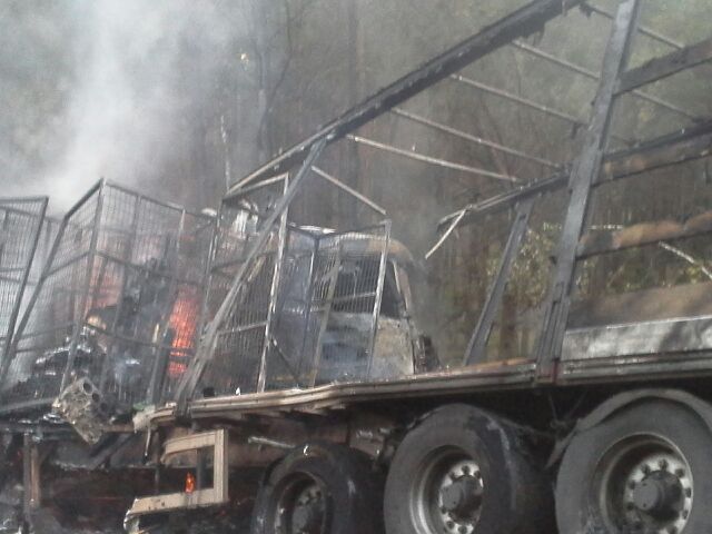 Wypadek pomiędzy Lubiewicami a Rykowiskiem - ZDJĘCIA