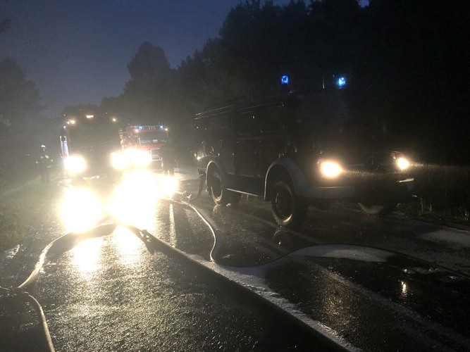 Wypadek pomiędzy Lubiewicami a Rykowiskiem - ZDJĘCIA
