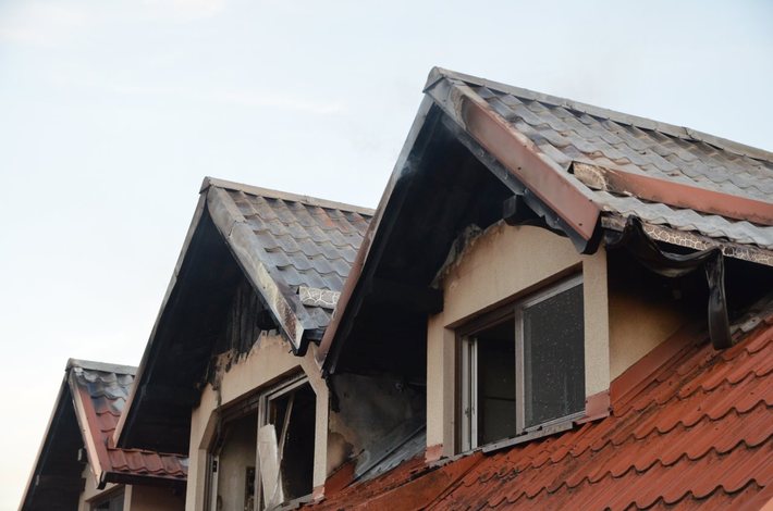 Gmina Tuchola: Pożar domu w Klocku - ZDJĘCIA