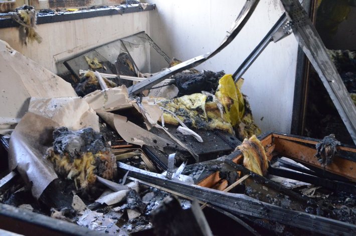 Gmina Tuchola: Pożar domu w Klocku - ZDJĘCIA