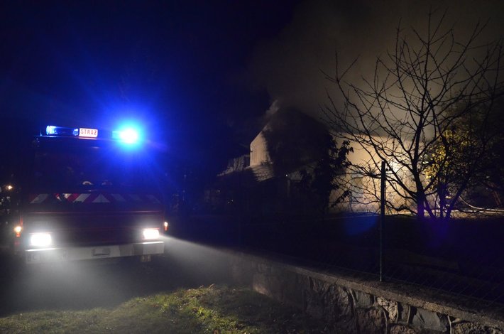 Gmina Kęsowo: Pożar w Obrowie - ZDJĘCIA