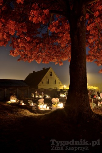 Cmentarze nocą - Bysław, Śliwice, Zdroje - ZDJĘCIA