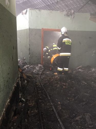 Gmina Tuchola: Pożar w tartaku w Legbądzie - ZDJĘCIA