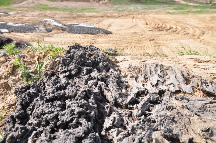 Lubiewo,Bysław: Jak komunalka odpad z oczyszczalni wywiozła... ZDJĘCIA
