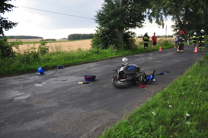 Wypadek na trasie z Tucholi do Raciąża - ZDJĘCIA