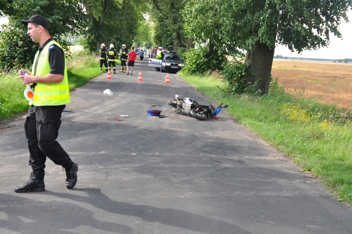 Wypadek na trasie z Tucholi do Raciąża - ZDJĘCIA