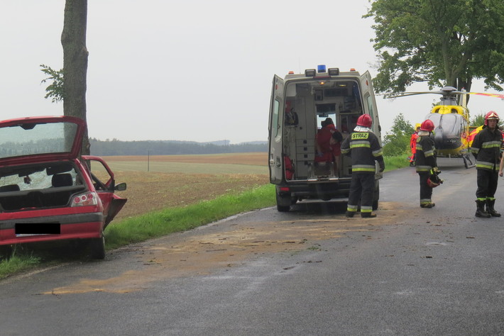 Mały Mędromierz-Brzuchowo: 19-latka uderzyła w drzewo - ZDJĘCIA