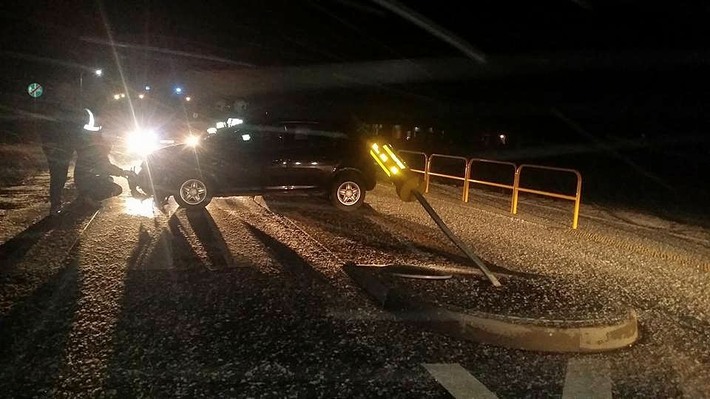 Kolizja na trasie Śliwice-Lińsk. Co jest nie tak z tą wysepką? - ZDJĘCIA