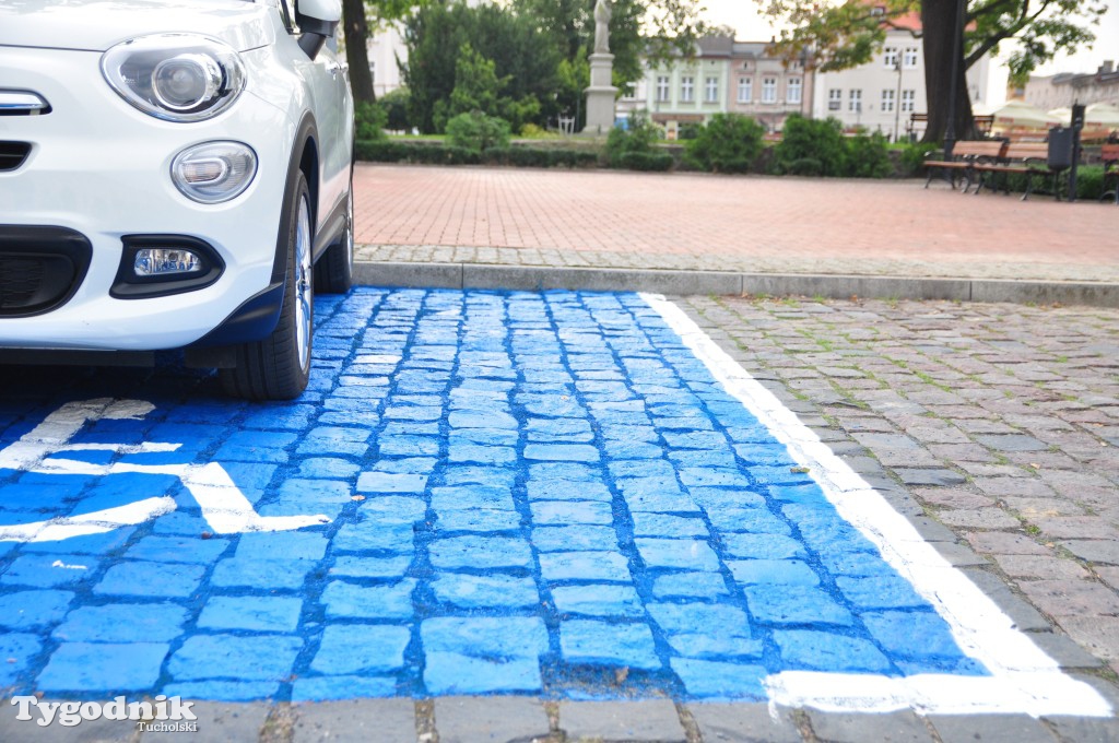 Odmalowany parking na rynku w Tucholi