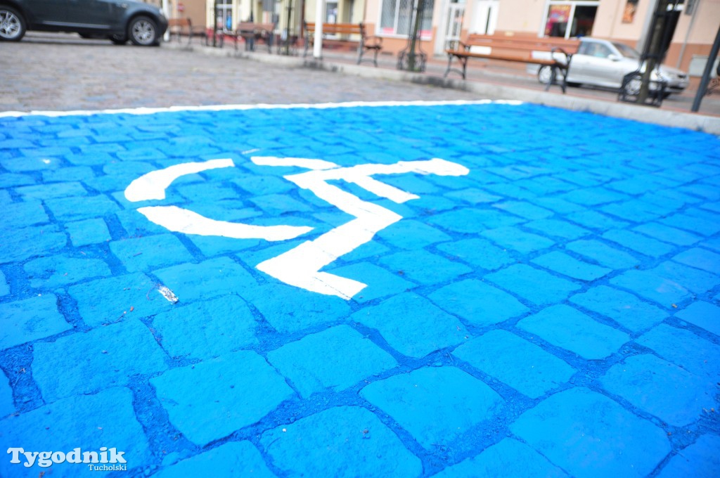 Odmalowany parking na rynku w Tucholi