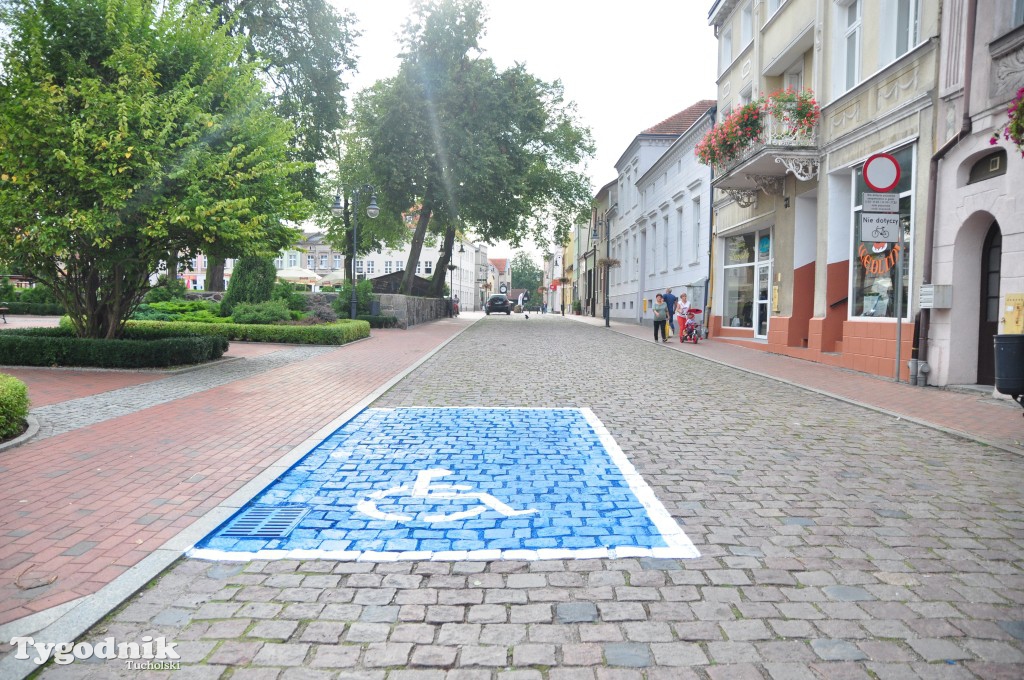 Odmalowany parking na rynku w Tucholi