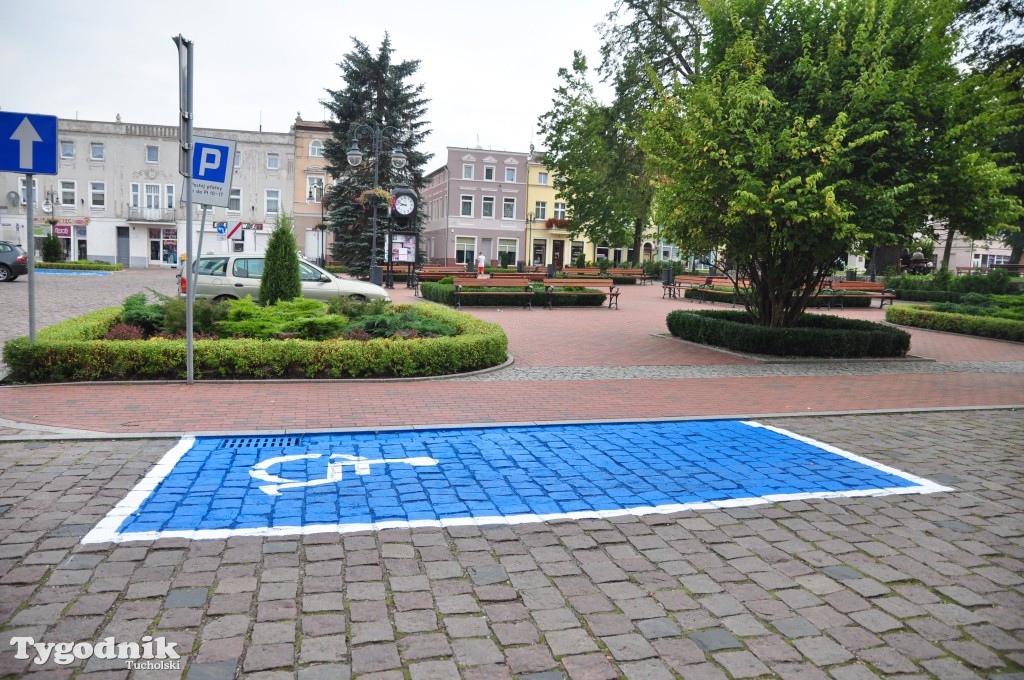 Odmalowany parking na rynku w Tucholi