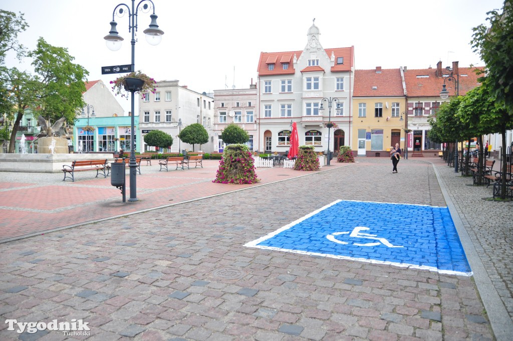 Odmalowany parking na rynku w Tucholi