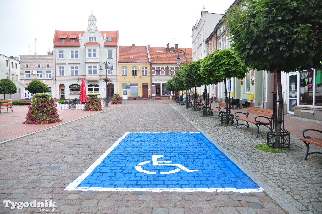 Odmalowany parking na rynku w Tucholi