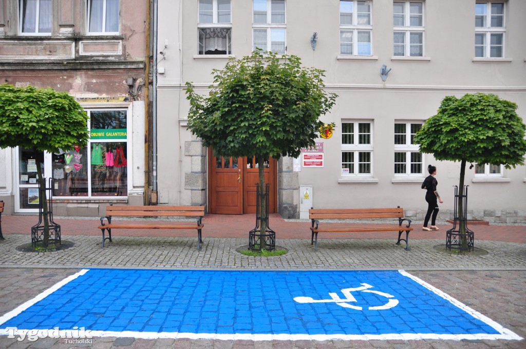 Odmalowany parking na rynku w Tucholi