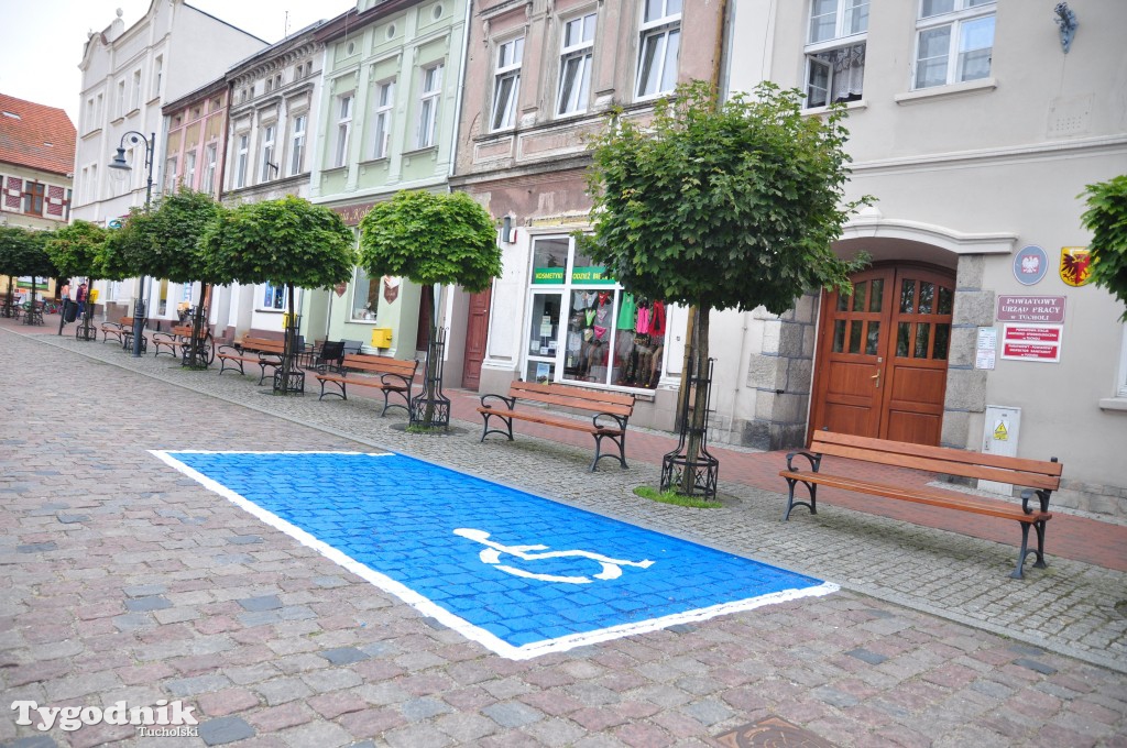 Odmalowany parking na rynku w Tucholi