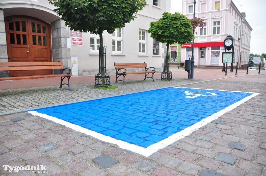 Odmalowany parking na rynku w Tucholi