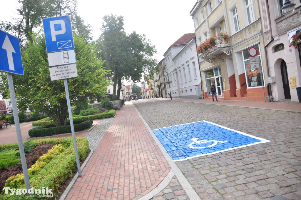 Odmalowany parking na rynku w Tucholi