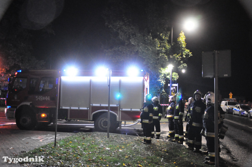 Pożar w Tucholi na ul. Świeckiej (02.10)
