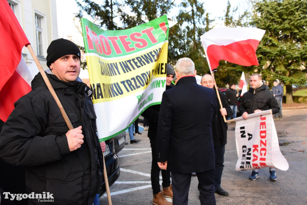 Protest rolników w Tucholi
