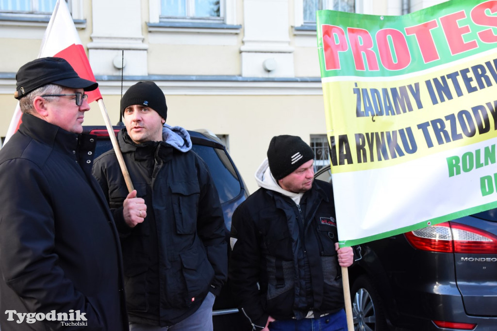 Protest rolników w Tucholi