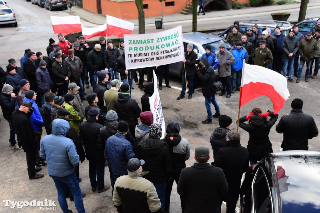 Protest rolników w Tucholi