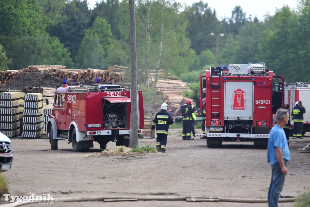 Pożar tartaku w Wierzchucinie